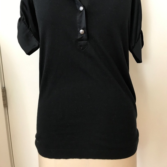 MAGASCHONI SILK/COTTON SHORT SLEEVE BLOUSE SZ SM - Picture 2 of 7